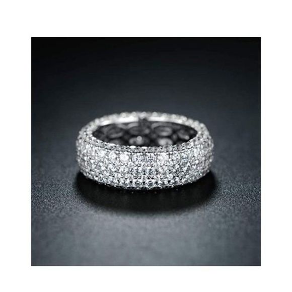 Barzel 18k White Gold or Rose Gold Plated Ring - Picture 2 of 3